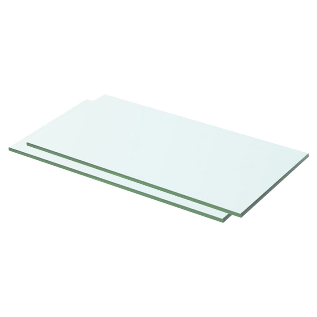 Berkfield Shelves 2 pcs Panel Glass Clear 50x20 cm