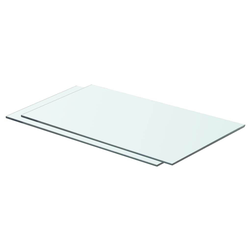 Berkfield Shelves 2 pcs Panel Glass Clear 60x30 cm