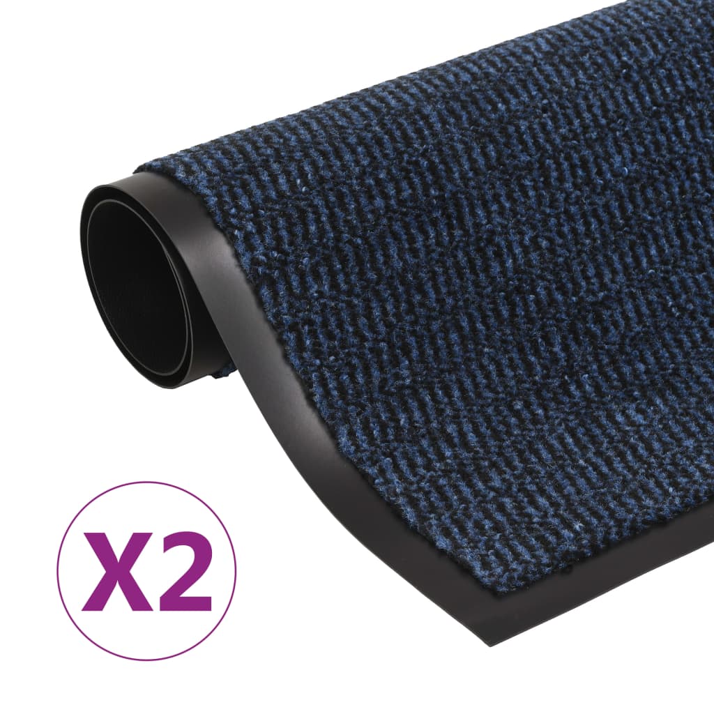 Berkfield Dust Control Mats 2 pcs Rectangular Tufted 120x180 cm Blue