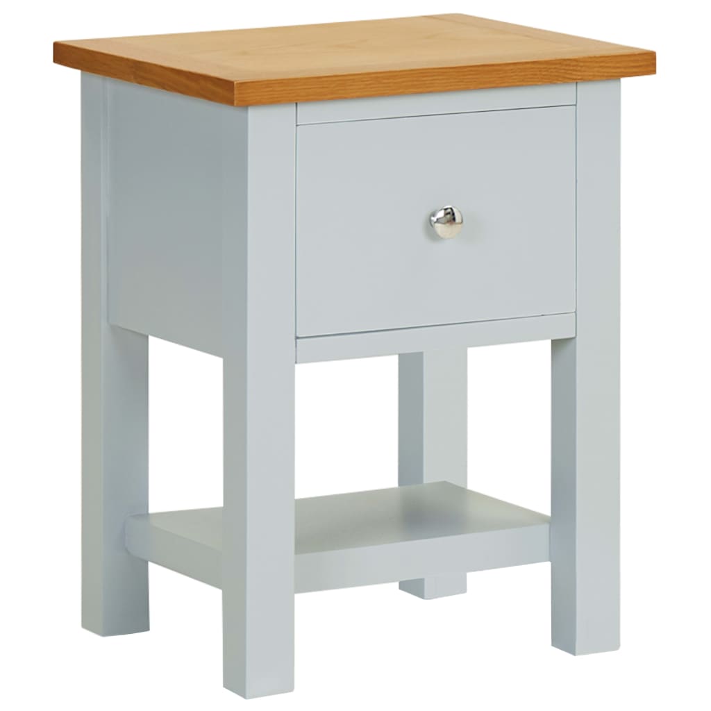 Berkfield Nightstand 36x30x47 cm Solid Oak Wood