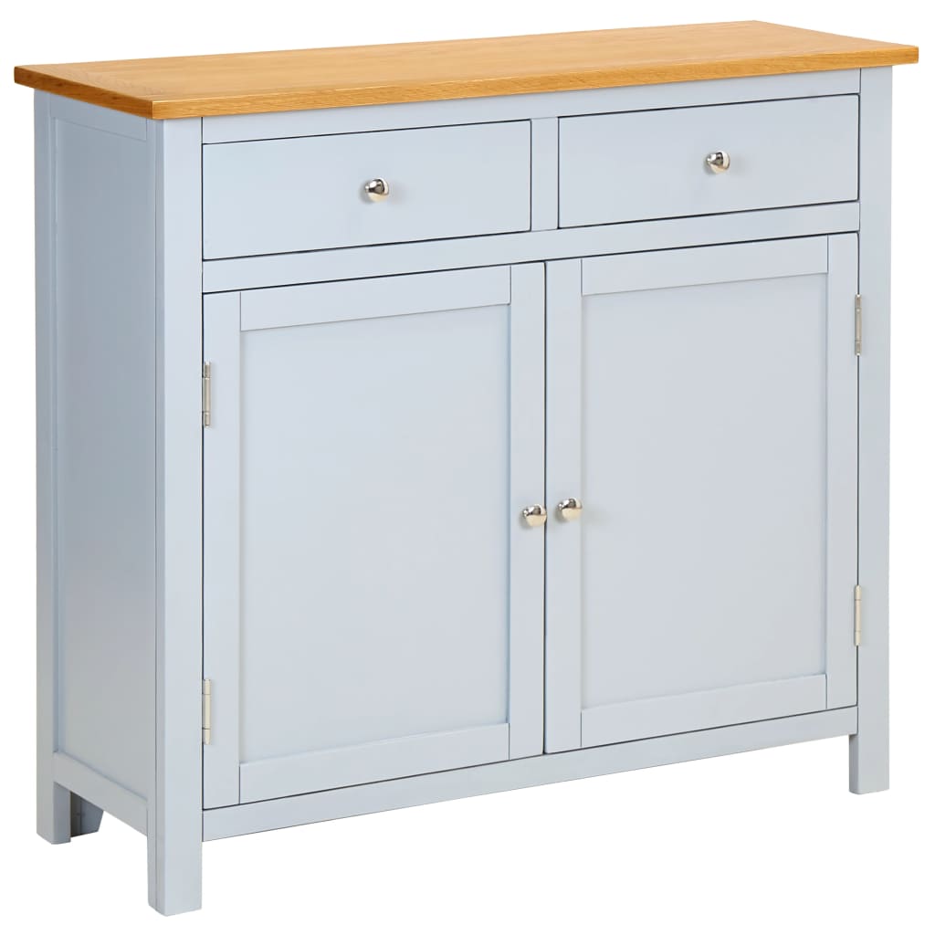 Berkfield Sideboard 90x33.5x83 cm Solid Oak Wood