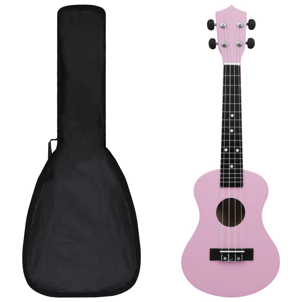 Berkfield Soprano Ukulele Set with Bag for Kids Pink 23"