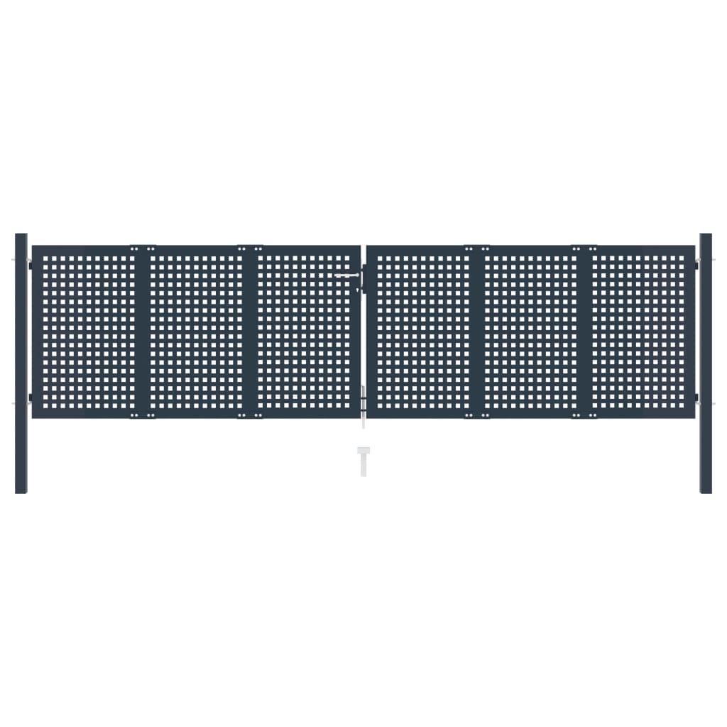 Berkfield Fence Gate Anthracite 404x125 cm Steel