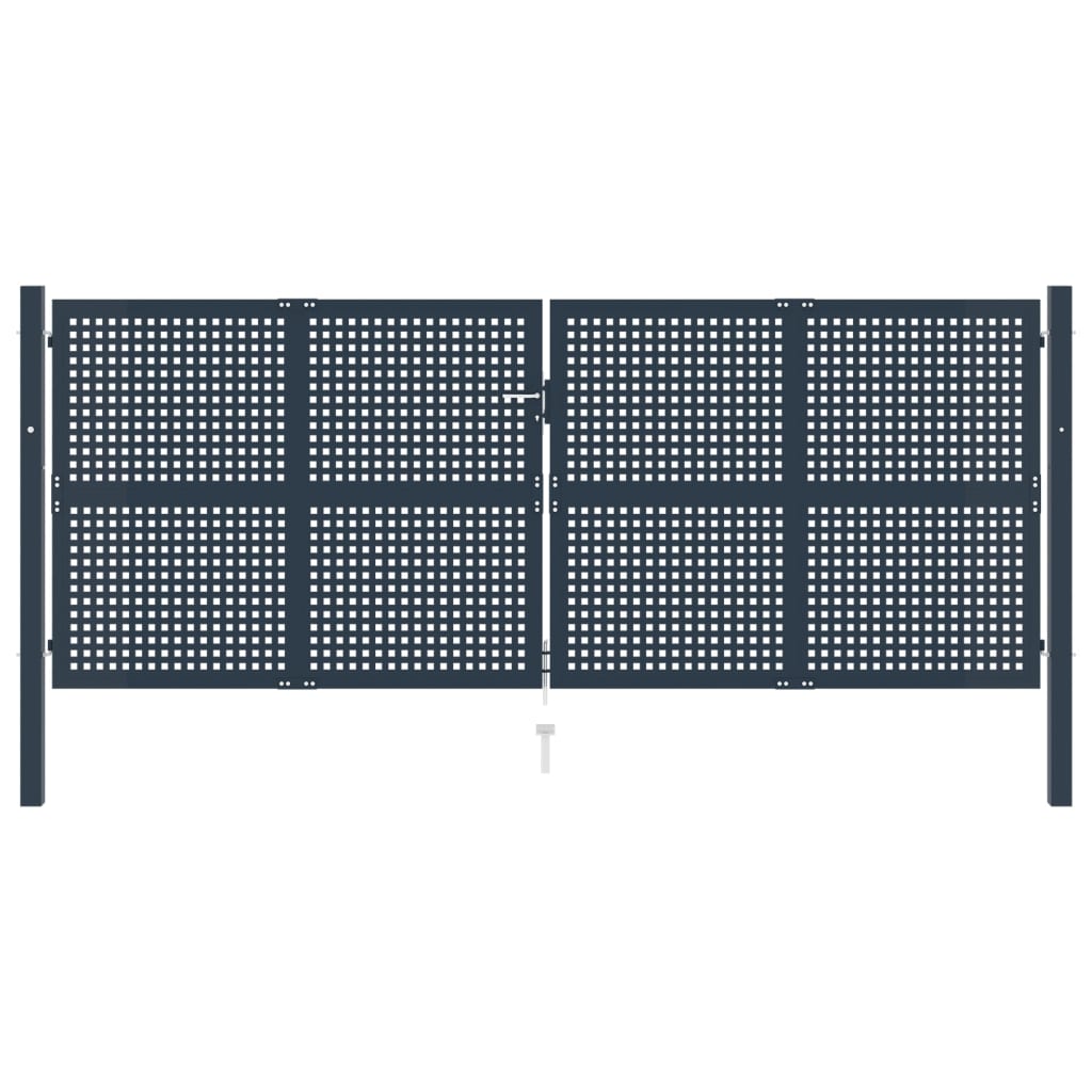 Berkfield Fence Gate Anthracite 404x200 cm Steel