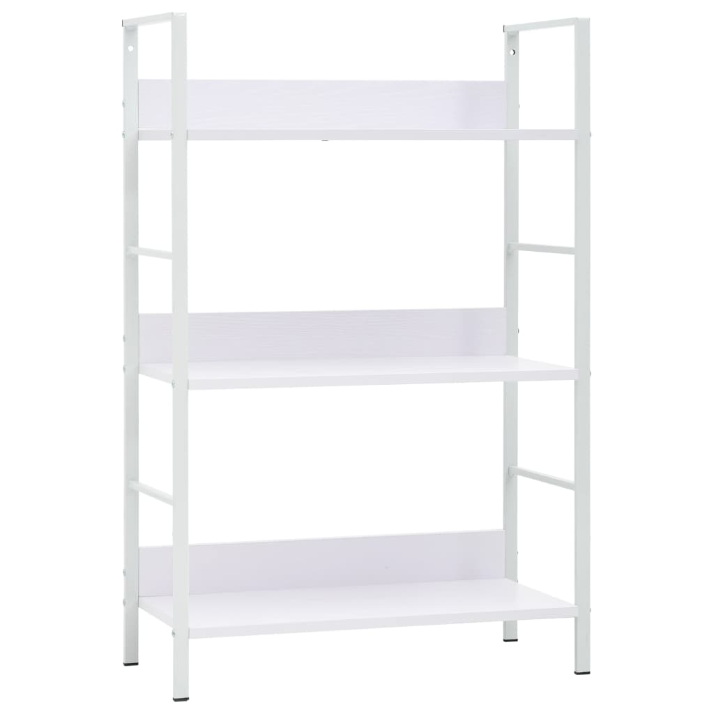 Berkfield 3-Layer Book Shelf White 60x27.6x90.5 cm Engineered Wood