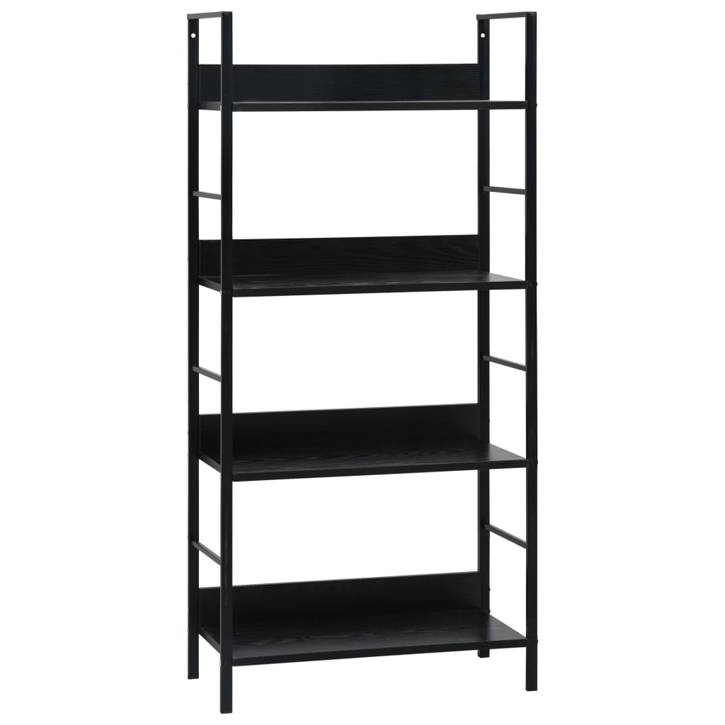 Berkfield 4-Layer Book Shelf Black 60x27.6x124.5 cm Engineered Wood