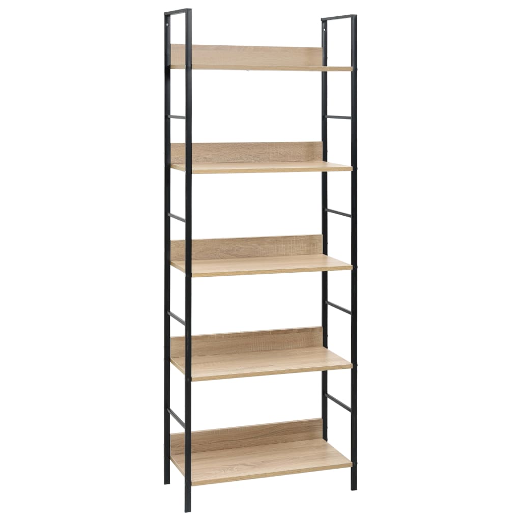 Berkfield 5-Layer Book Shelf Oak 60x27.6x158.5 cm Engineered Wood