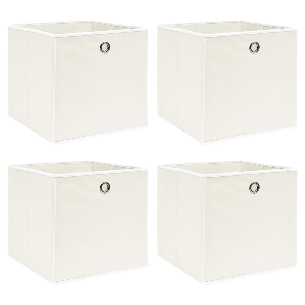 Berkfield Storage Boxes 4 pcs White 32x32x32 cm Fabric