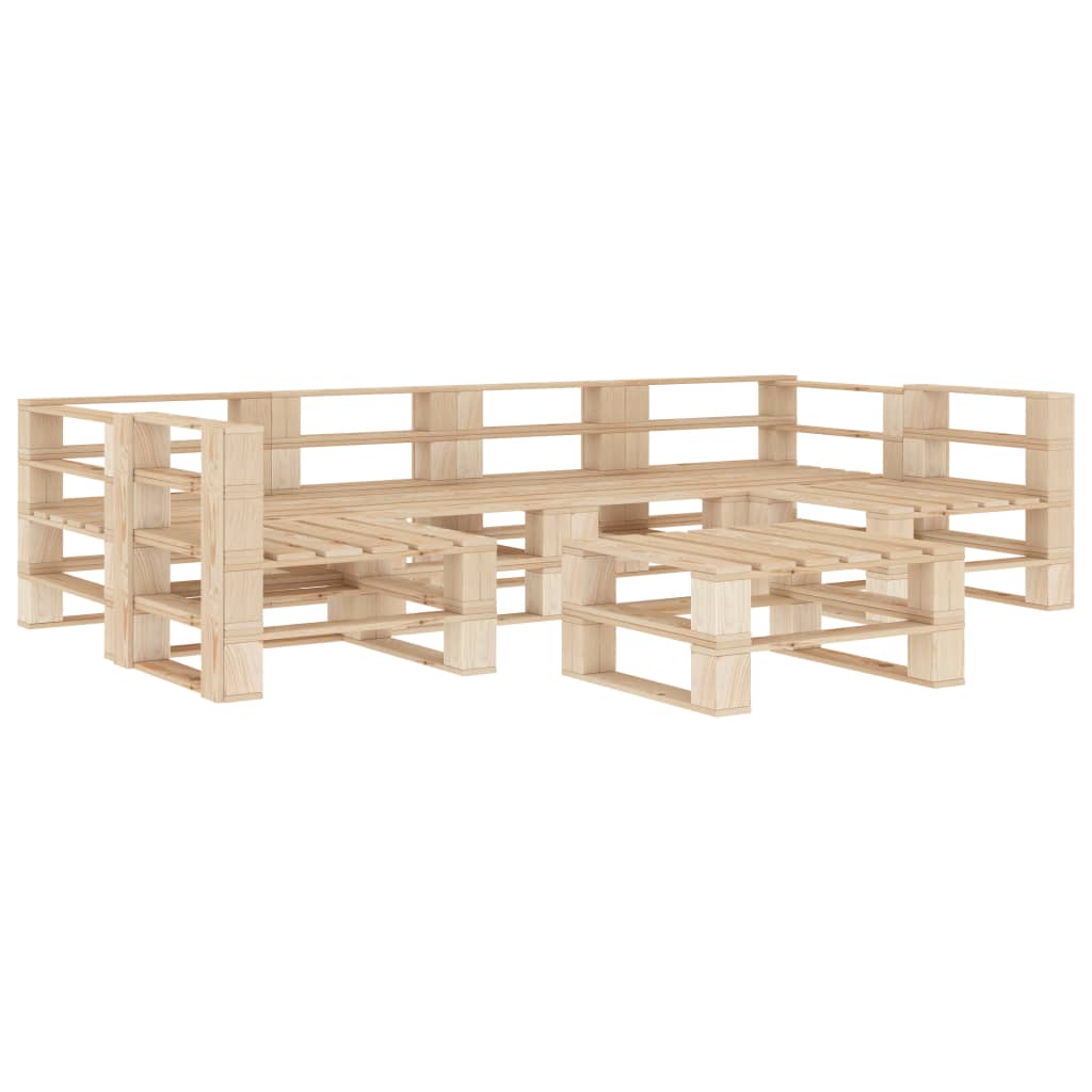 Berkfield 7 Piece Garden Pallets Lounge Set Wood