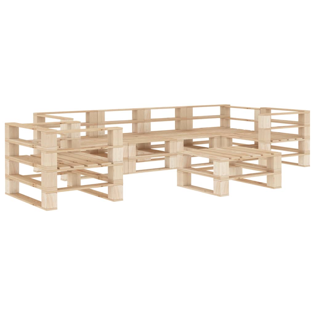Berkfield 7 Piece Garden Pallets Lounge Set Wood