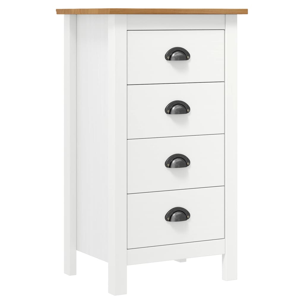 Berkfield Sideboard Hill White 46x35x80 cm Solid Pine Wood
