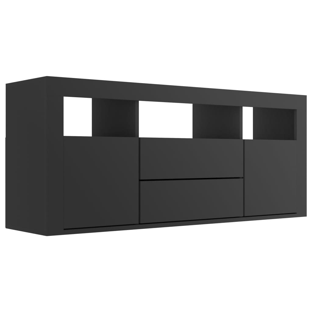 Berkfield TV Cabinet Black 120x30x50 cm Engineered Wood