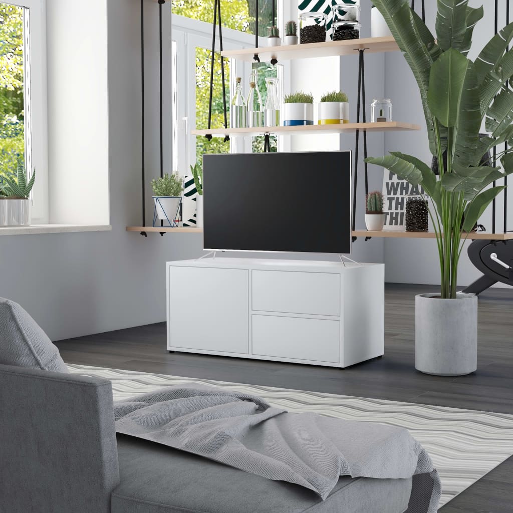 Berkfield TV Cabinet White 80x34x36 cm Engineered Wood
