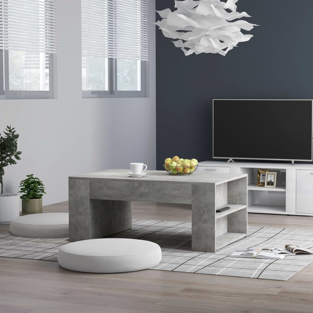 Berkfield Coffee Table Concrete Grey 100x60x42 cm Engineered Wood