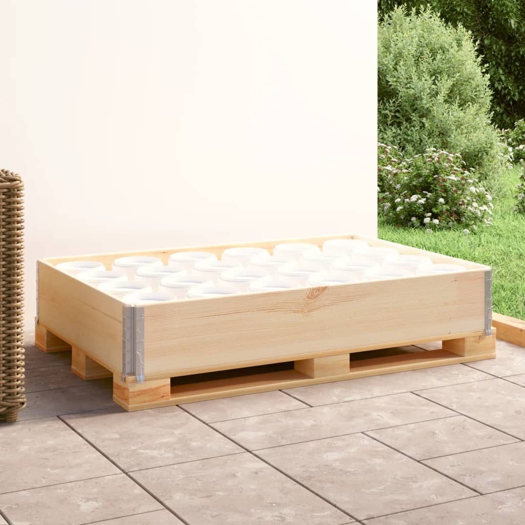 Berkfield Pallet Collar 80x120 cm Solid Pine Wood