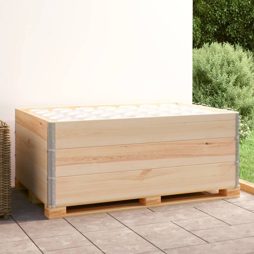 Berkfield Pallet Collars 3 pcs 100x150 cm Solid Pine Wood