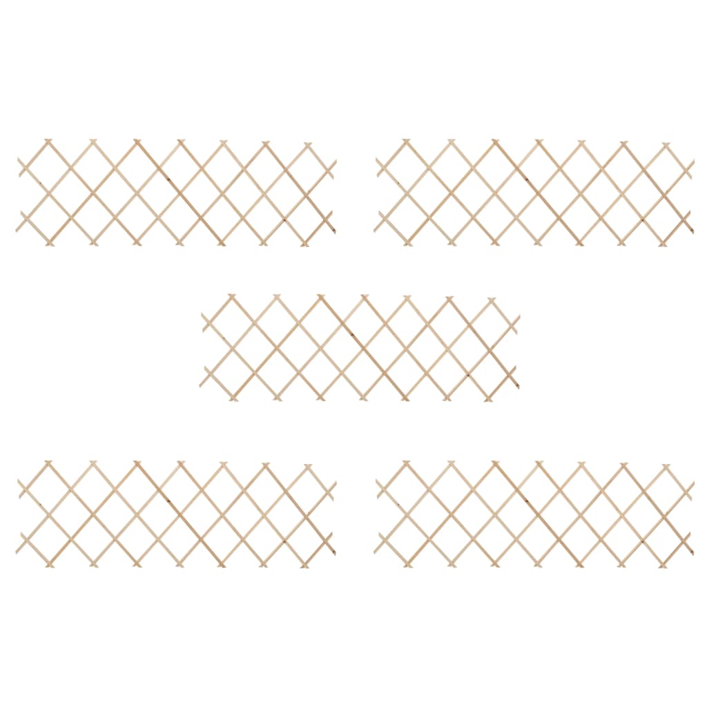 Berkfield Trellis Fences 5 pcs Firwood 180x60 cm