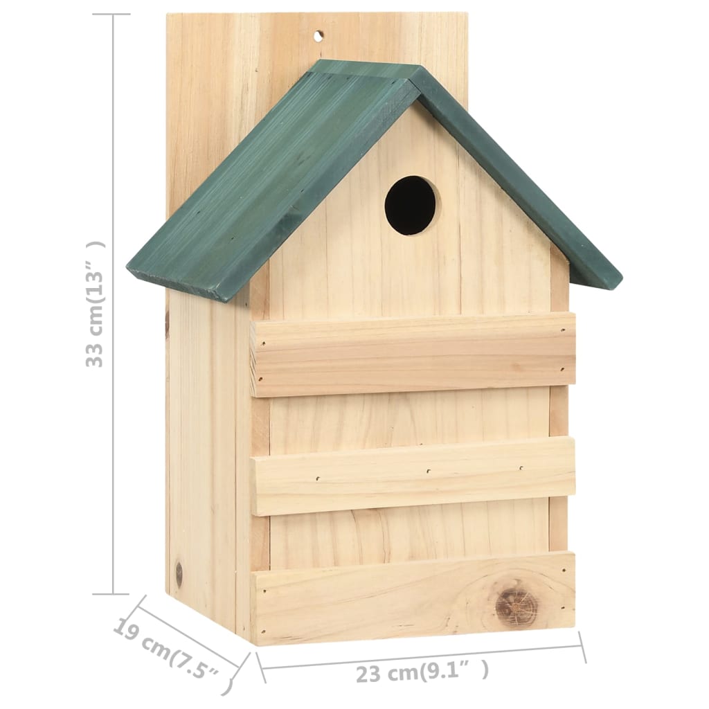 Berkfield Bird Houses 4 pcs 23x19x33 cm Firwood