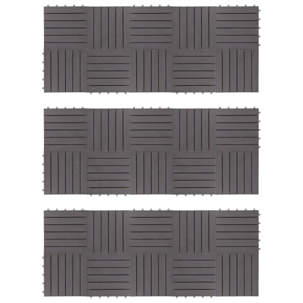 Berkfield Decking Tiles 30 pcs Grey Wash 30x30 cm Solid Acacia Wood