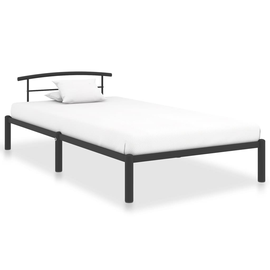 Berkfield Bed Frame Black Metal 100x200 cm
