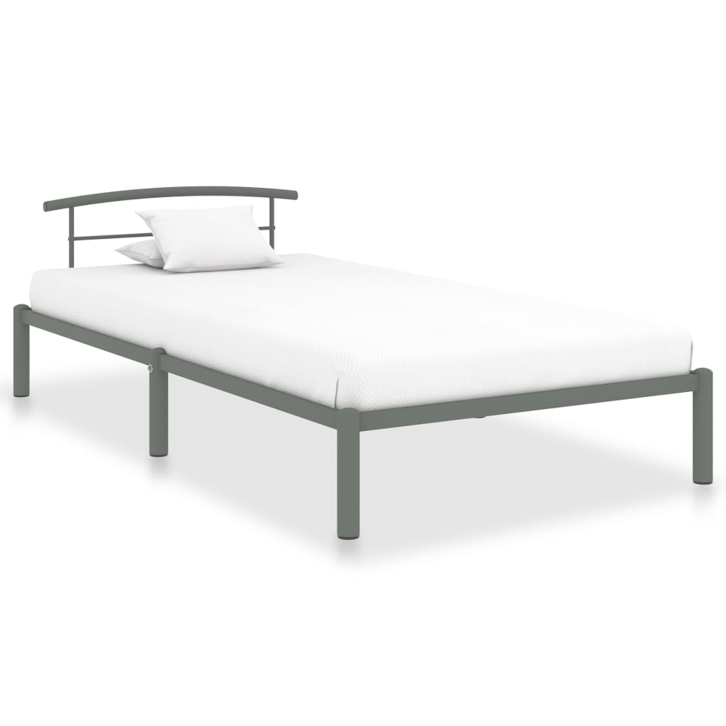Berkfield Bed Frame Grey Metal 90x200 cm