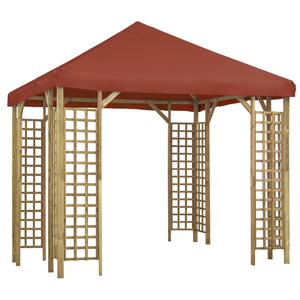 Berkfield Gazebo 3x3 m Terracotta