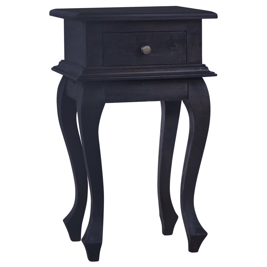 Berkfield Bedside Table Light Black Coffee 35x30x60cm Solid Mahogany Wood