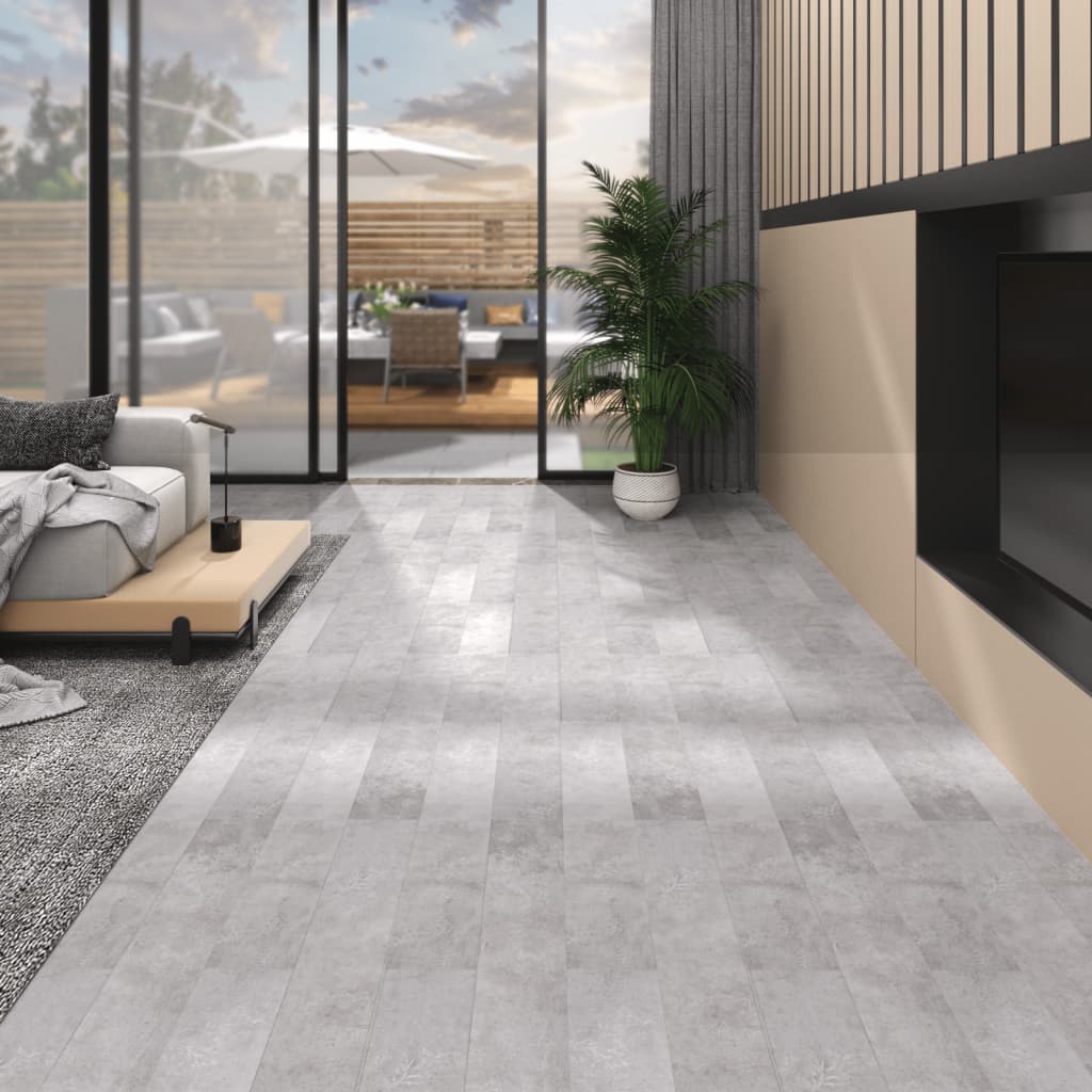 Berkfield Non Self-adhesive PVC Flooring Planks 5.26 m�__ 2 mm Earth Grey