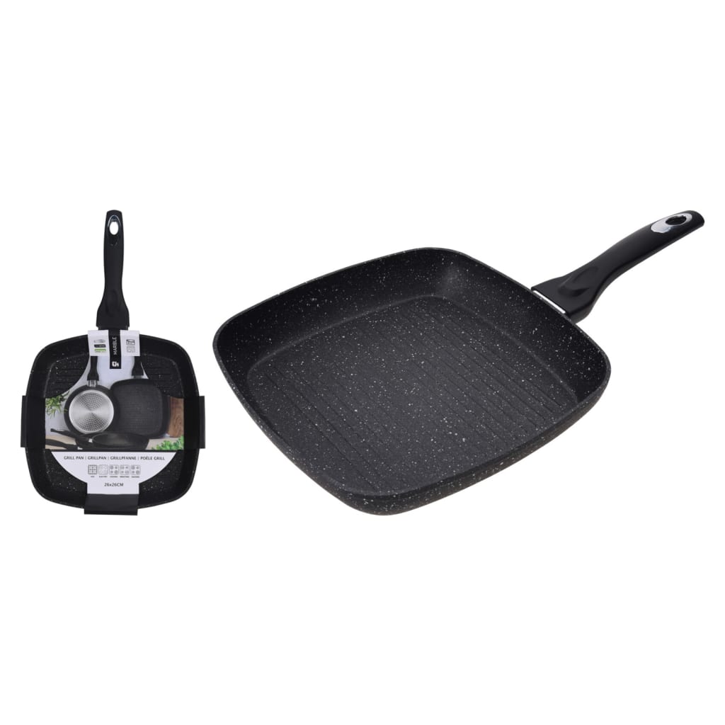 Excellent Houseware Grill Pan 26x26x4.5 cm Forged Aluminium