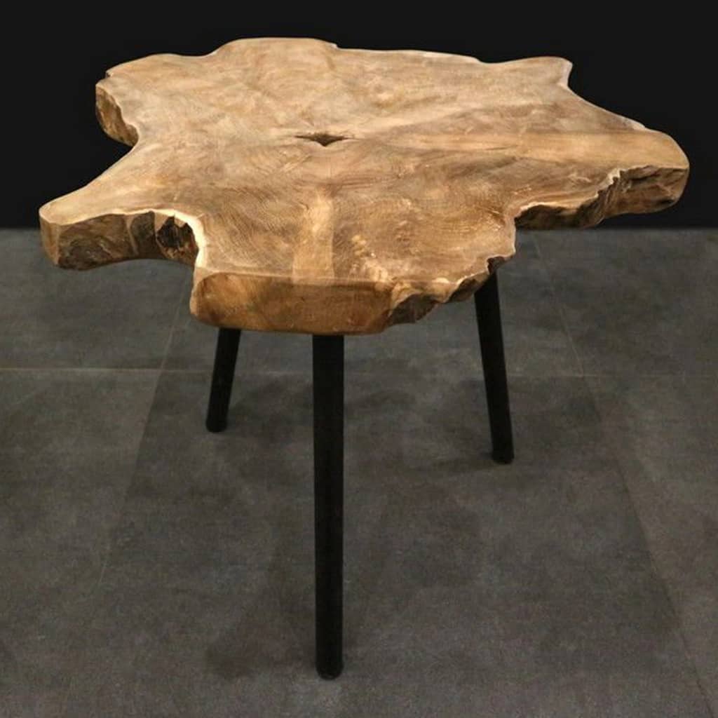 H&S Collection End Table Teak Root Wood