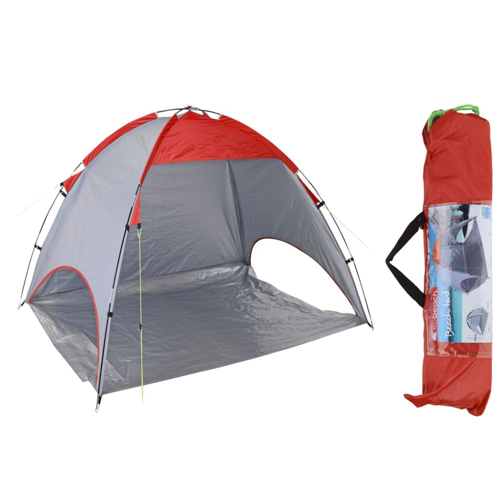 probeach beach tent Probeach Beach Tent Red and Grey 220x120x115 cm – Berkfield Home