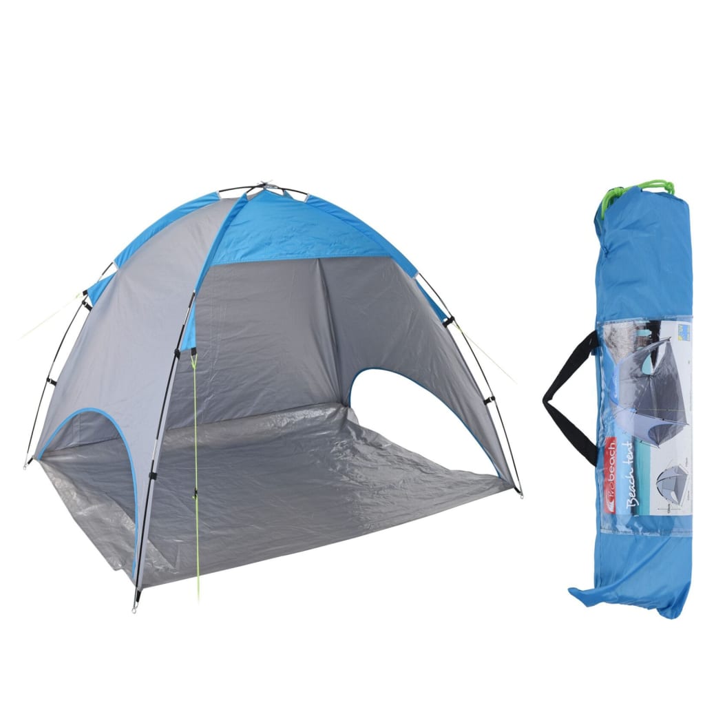 probeach pop up tent Probeach Beach Tent Blue and Grey 220x120x115 cm – Berkfield Home