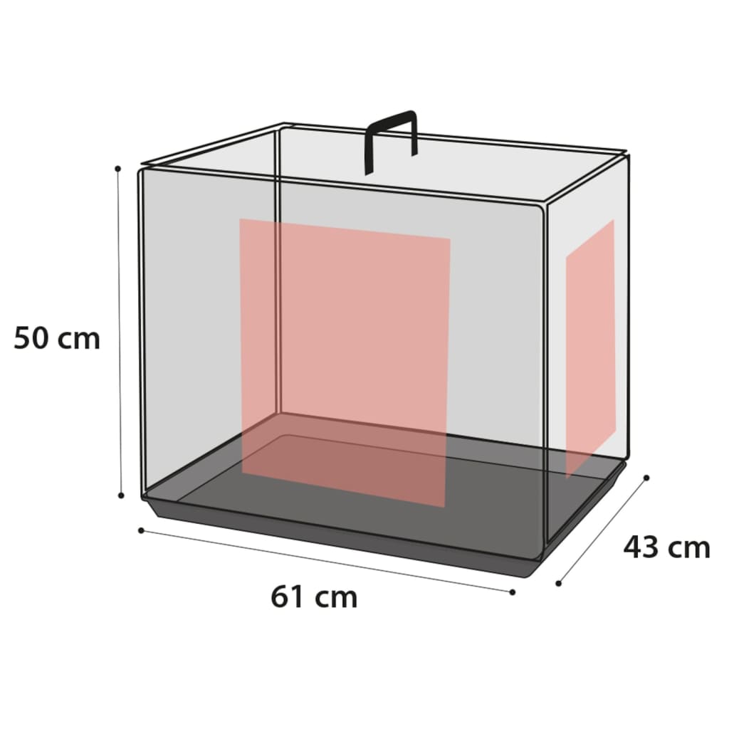 FLAMINGO Pet Wire Cage with Sliding Door Mezo S 43x61x50 cm Black