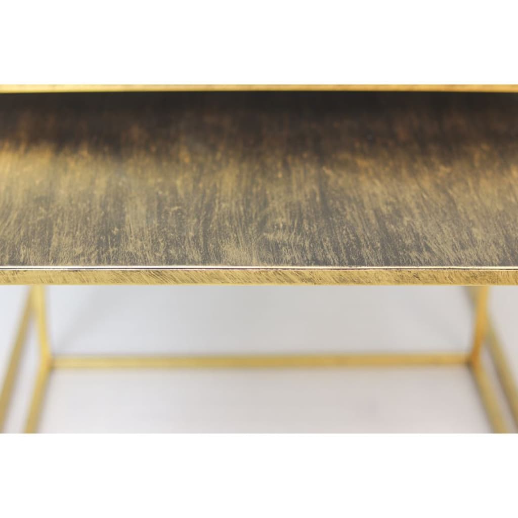 HSM Collection 2 Piece Coffee Table Set Square Gold