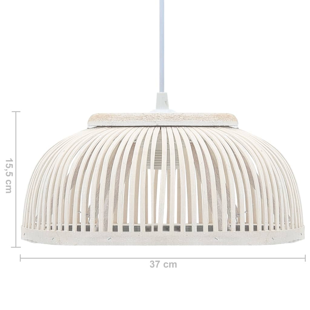Berkfield Pendant Lamp Bamboo 37x15.5 cm 40 W Semicircle E27
