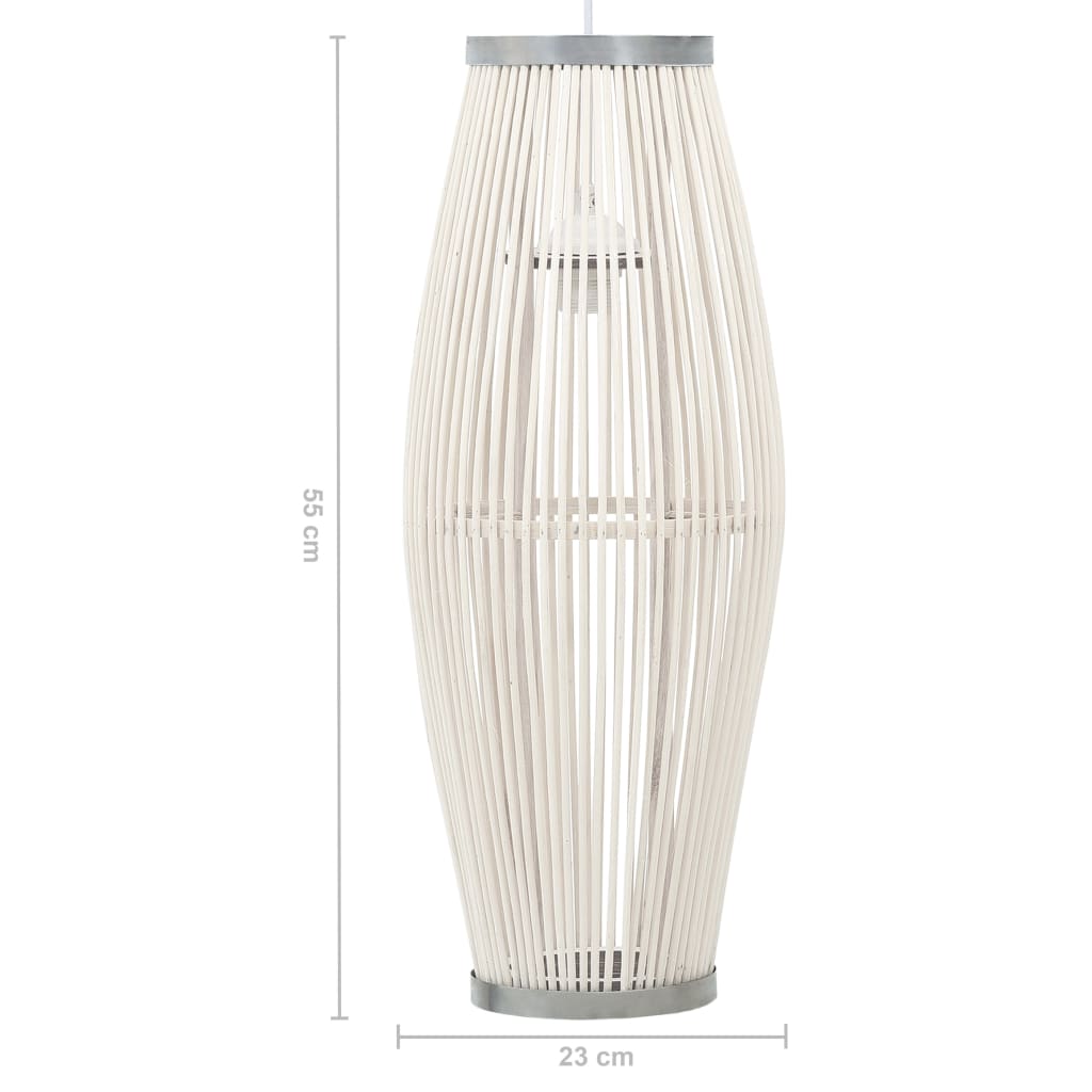 Berkfield Pendant Lamp White Willow 40 W 23x55 cm Oval E27