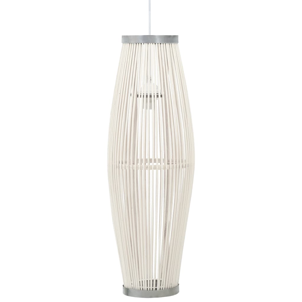 Berkfield Pendant Lamp White Willow 40 W 25x62 cm Oval E27