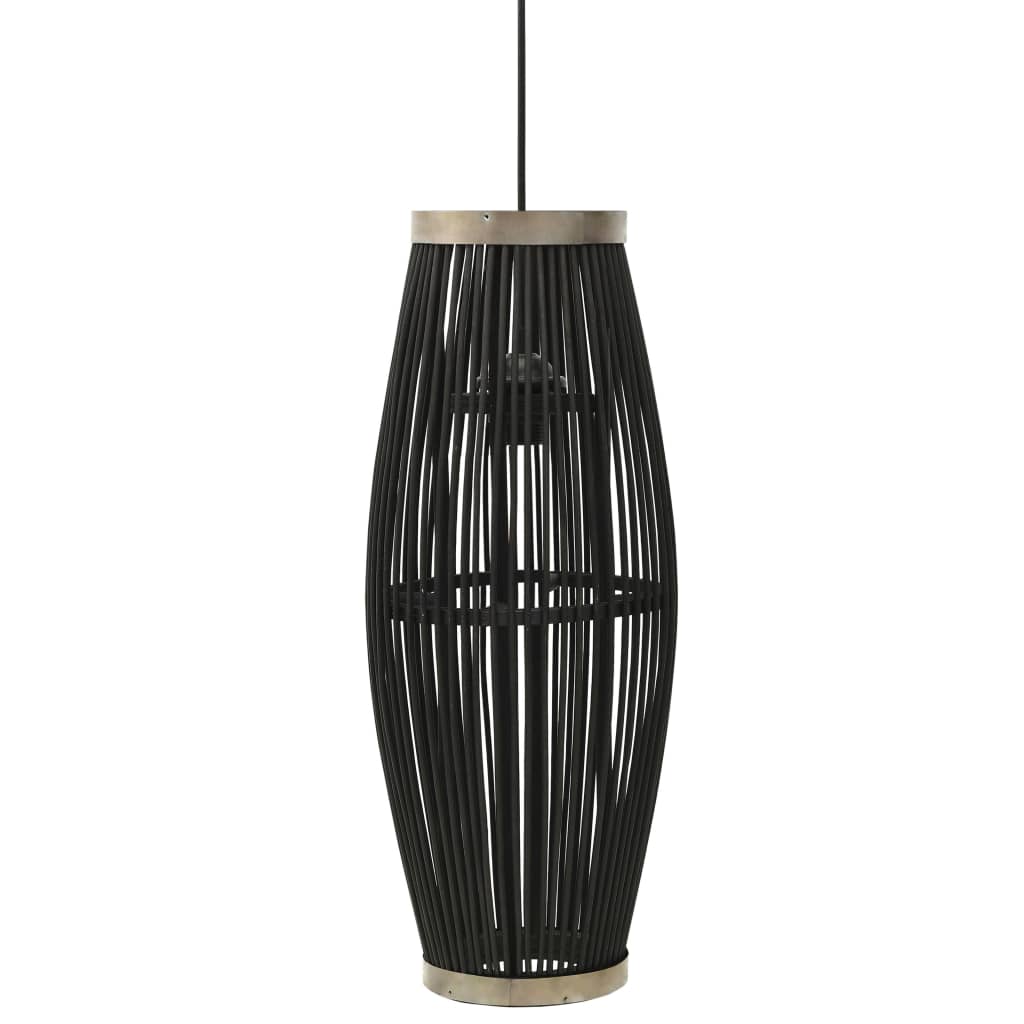 Berkfield Pendant Lamp Black Willow 40 W 25x62 cm Oval E27