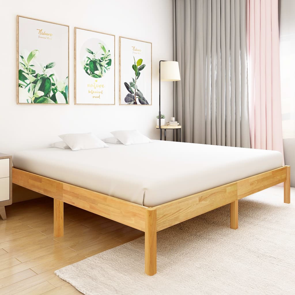 Berkfield Bed Frame Solid Oak Wood 200x200 cm