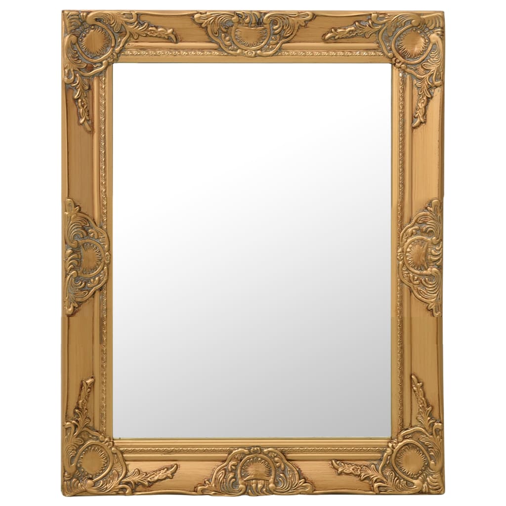 Berkfield Wall Mirror Baroque Style 50x60 cm Gold