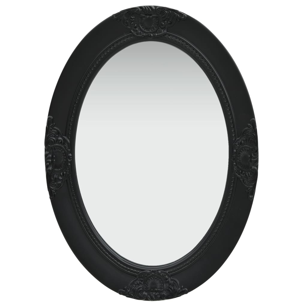 Berkfield Wall Mirror Baroque Style 50x70 cm Black