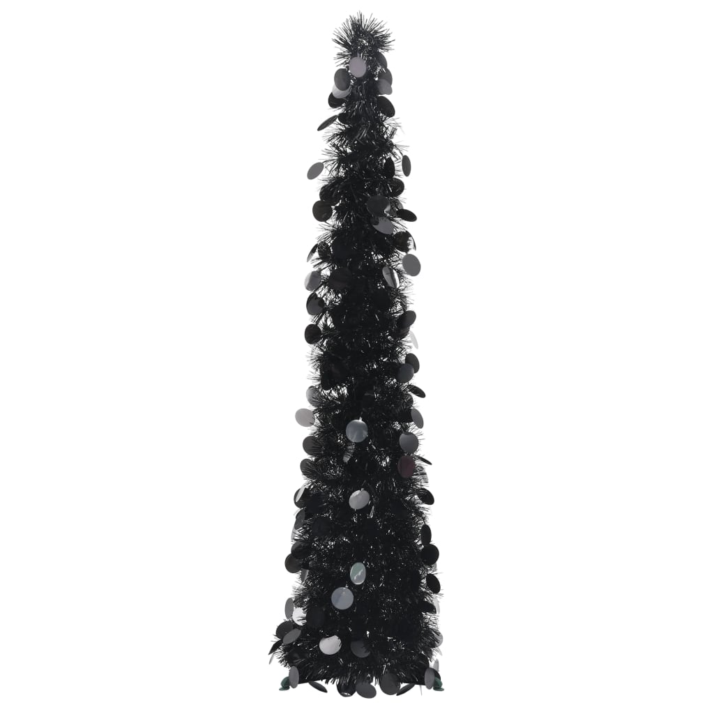 Berkfield Pop-up Artificial Christmas Tree Black 120 cm PET