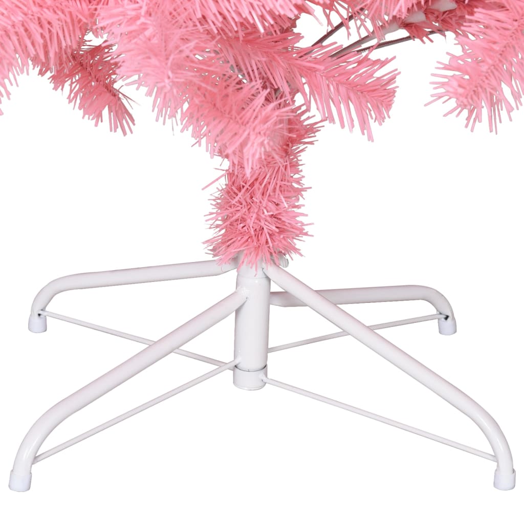 Berkfield Artificial Christmas Tree with Stand Pink 180 cm PVC