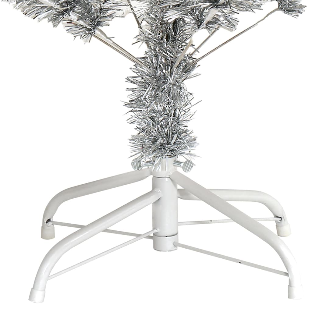 Berkfield Artificial Christmas Tree with Stand Silver 150 cm PET