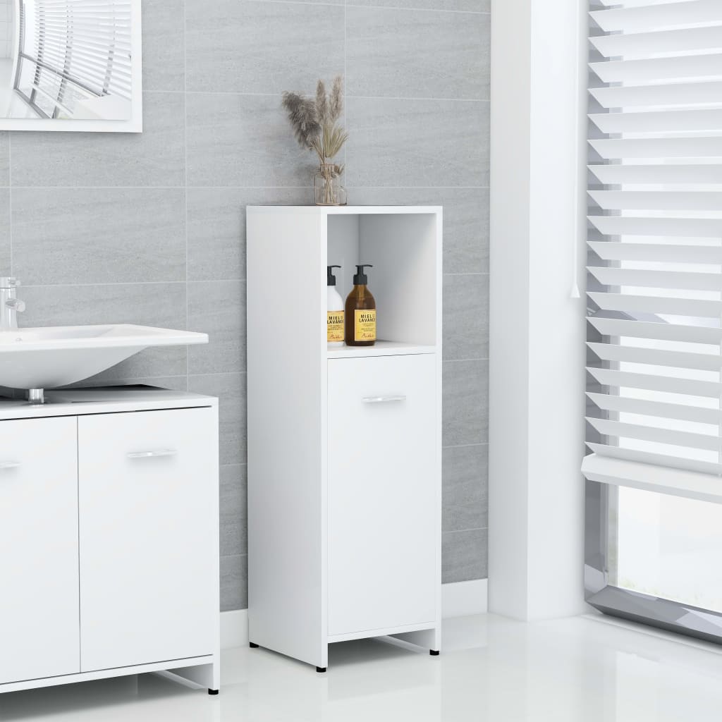 Berkfield Bathroom Cabinet White 30x30x95 cm Engineered Wood