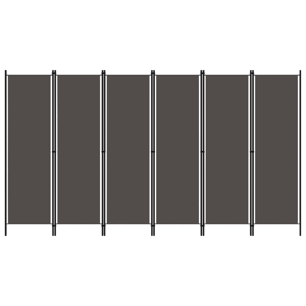 Berkfield 6-Panel Room Divider Anthracite 300x180 cm