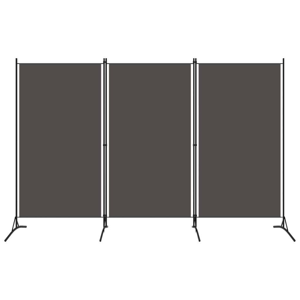 Berkfield 3-Panel Room Divider Anthracite 260x180 cm