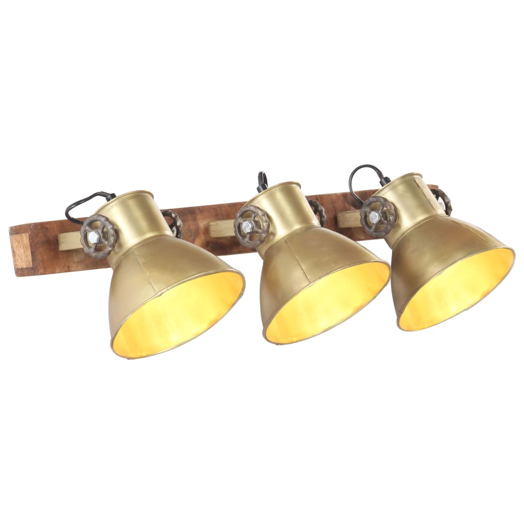 Berkfield Industrial Wall Lamp Brass 65x25 cm E27