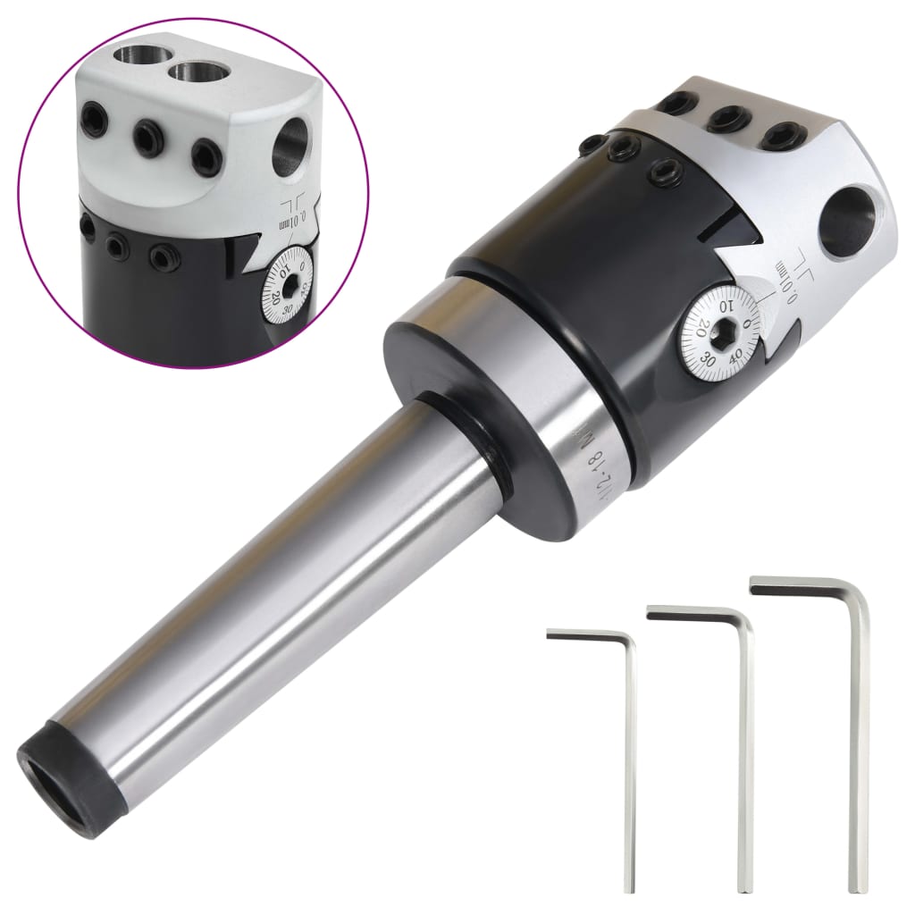 Berkfield 50 mm Boring Head with MT3 Boring Shank for Lathe Milling