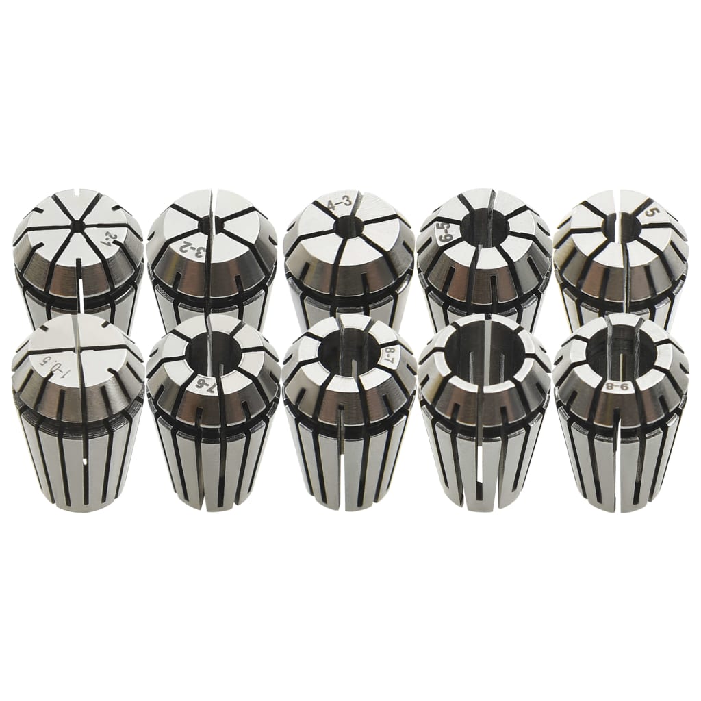 Berkfield ER16 Collets 10 pcs Turning Tool Set